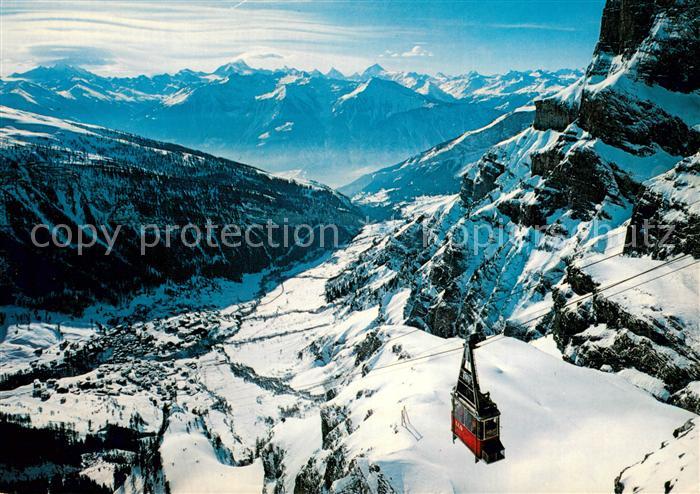 Seilbahn Cable-Car Telepherique Leukerbad Gemmipass
