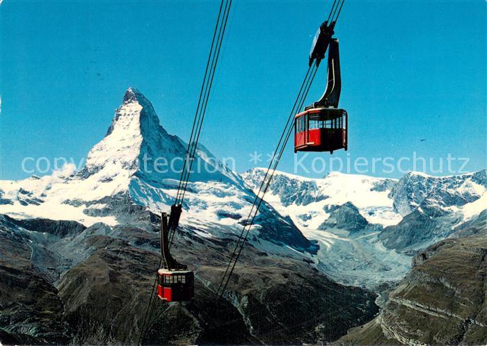 Seilbahn Cable-Car Telepherique Zermatt Rothorn Matterhorn