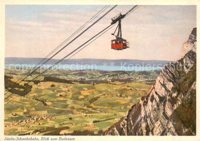 Seilbahn Cable-Car Telepherique Saentis Schwebebahn Bodensee