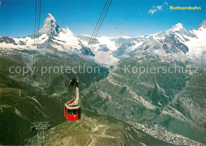 Seilbahn Cable-Car Telepherique Rothornbahn