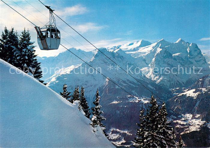 Seilbahn Cable-Car Telepherique Gondelbahn Hasliberg Kaeserstatt Wetterhorngrupp