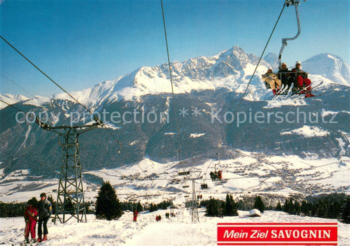 Sessellift Chairlift Telesiege Tigignas Somtgant Pitz MitgelSavognin