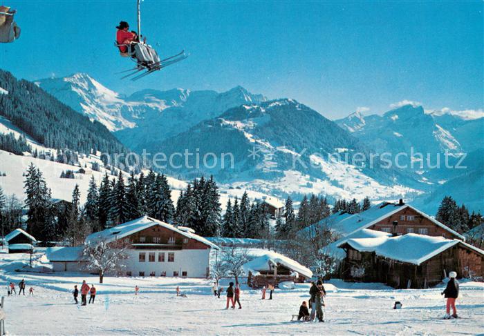 Sessellift Chairlift Telesiege Schoenried Wildhorn