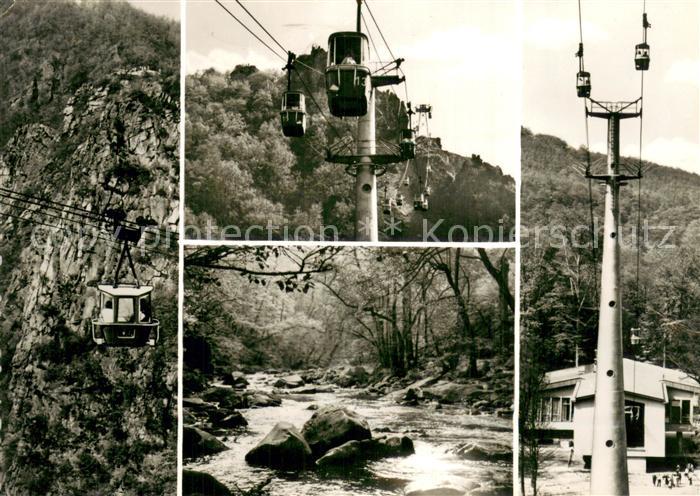 Seilbahn Cable-Car Telepherique Thale Harz Bodetal Hexentanzplatz Talstation