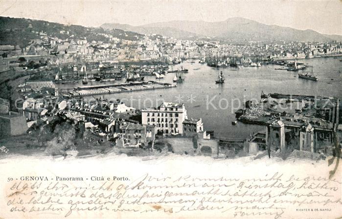 Genova Genua Liguria Panorama Citta e Porto