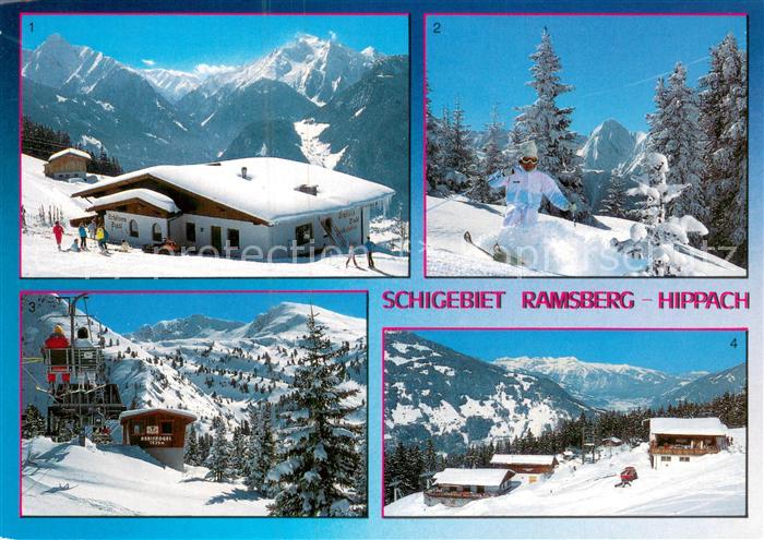 Hippach Ramsberg Jausenstation Tiefschneeabfahrt Sesselbahn Arbiskogel Sonnalm u
