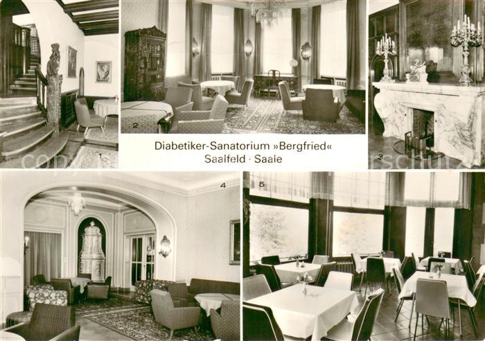 Saalfeld Saale Grosse Halle Treppe Leseraum Kamin Kleiner Speisesaal