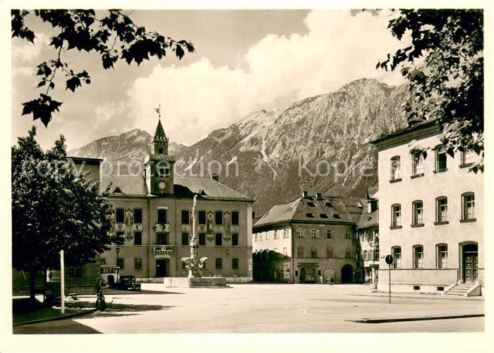 Bad Reichenhall Rathausplatz mit Staufen und Zwiesel