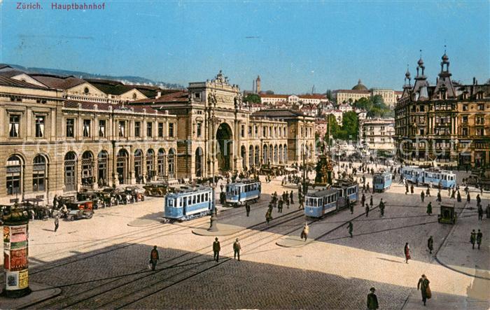 Strassenbahn Zuerich Hauptbahnhof