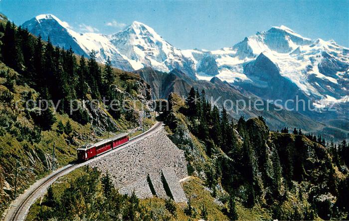 Bergbahn Schynige Platte Bahn Eiger Moench Jungfrau
