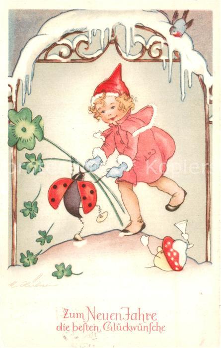 Neujahr Litho Meikaefer tanz mit Maedchen