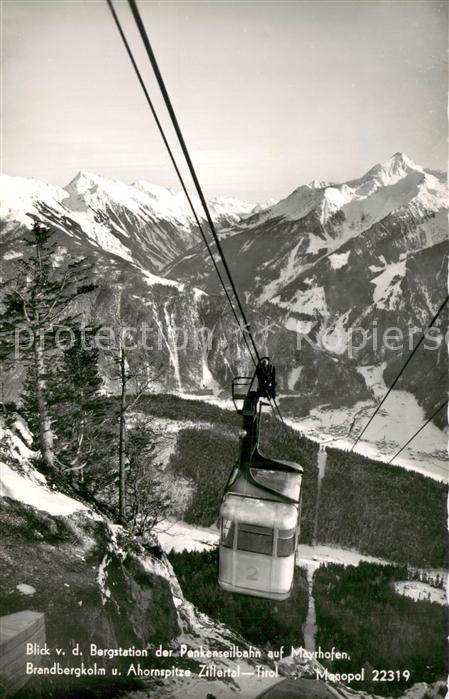 Seilbahn Cable-Car Telepherique Brandbergkolm Ahornspitze Zillertal