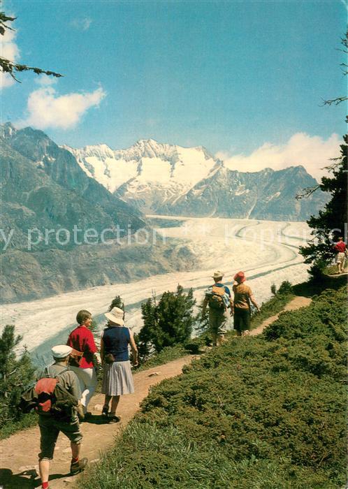 Wandern Aletschwag Grosser Aletschgletscher