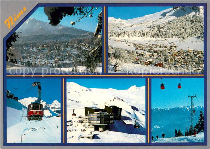 Seilbahn Cable-Car Telepherique Flims Crap Sogn Gion
