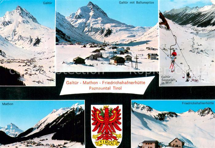 Sessellift Chairlift Telesiege Galtuer Mathon Friedrichshuette Paznauntal Tirol