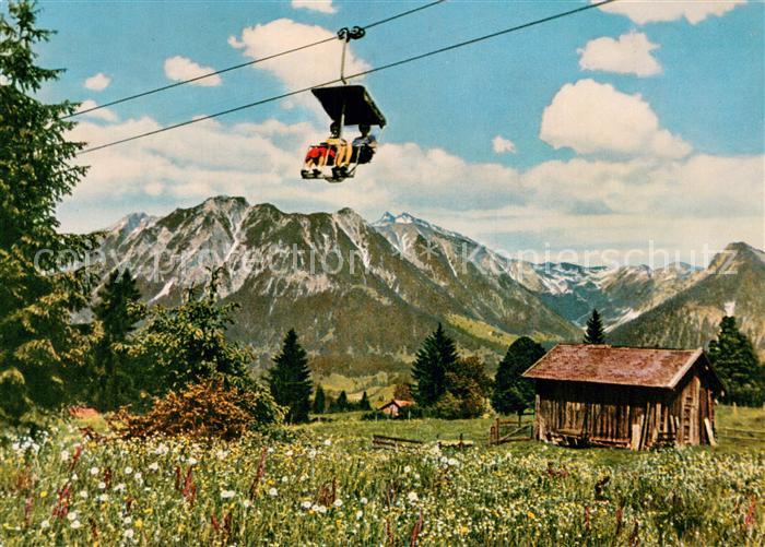 Sessellift Chairlift Telesiege Soellereckbahn Rubihorn und Nebelhorn
