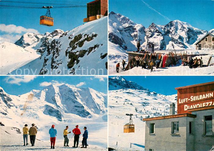 Seilbahn Cable-Car Telepherique Diavolezza Engadin Piz Bernina Piz Palue Piz Mor