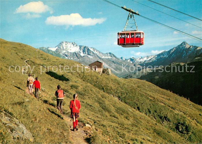 Seilbahn Cable-Car Telepherique Davos Flueela Pischabahn gegen Wisshorn