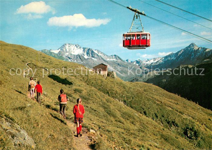 Seilbahn Cable-Car Telepherique Davos Flueela Pischabahn gegen Wisshorn