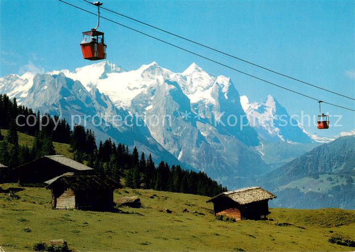 Seilbahn Cable-Car Telepherique Gondelbahn Reuti Bidmi Maegisalp Moench Eiger