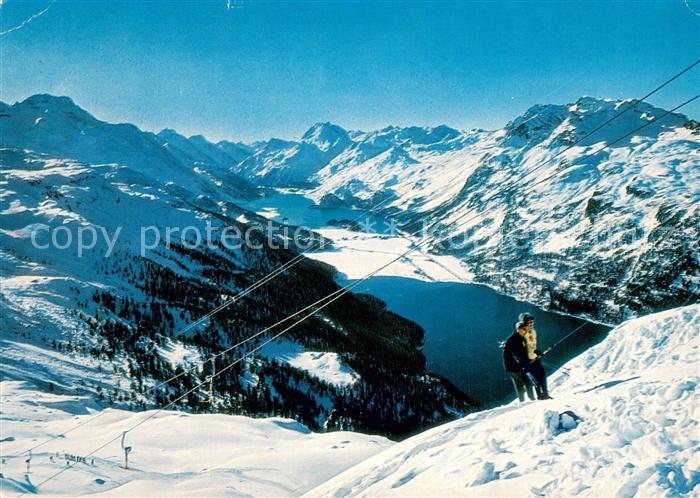 Skilift Schlepplift Remontees-Mecaniques Silvaplana Corvatsch Oberengadiner Seen