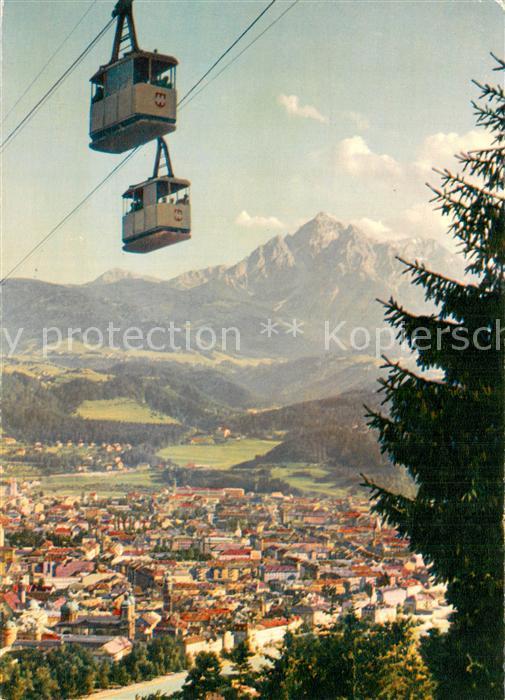 Seilbahn Cable-Car Telepherique Innbruck Nordkettenbahn Wagenkreuzung