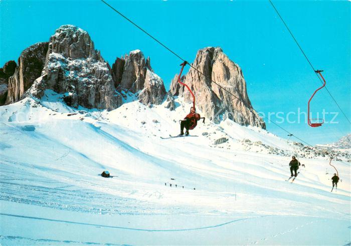 Sessellift Chairlift Telesiege Passo Sella Gruppo del Sassolungo