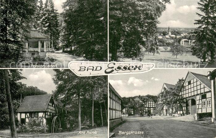 Bad Essen Trinkbrunnen Panorama Alte Muehle Bergstrasse