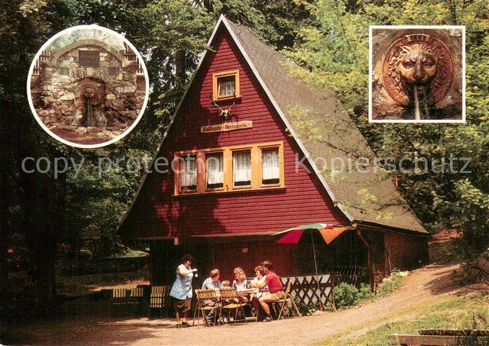 Masserberg Waldbaude Werraquelle Brunnen