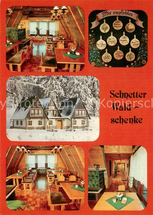 Schnett Schnetter Waldschenke Gastraeume Empfehlungstafel