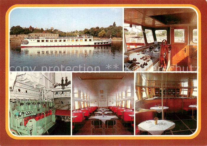 MAGDEBURG  CITY MS Sachsen Anhalt Maschinenraum Gastraum Bar Steuerstand