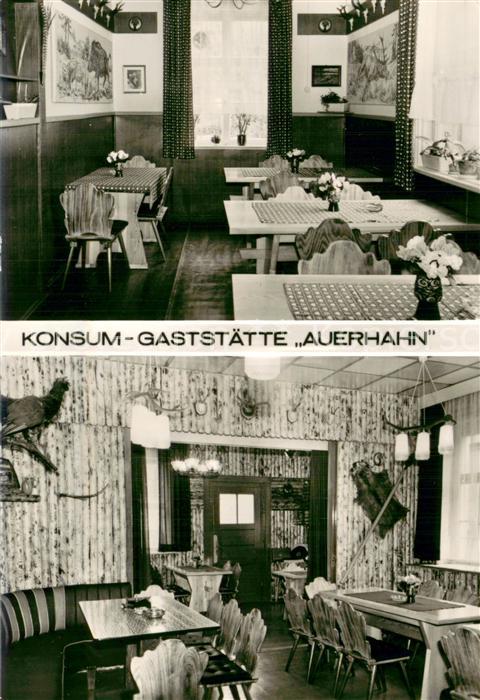 Rohrbach Saalfeld Konsum Gaststaette Auerhahn Gaststube