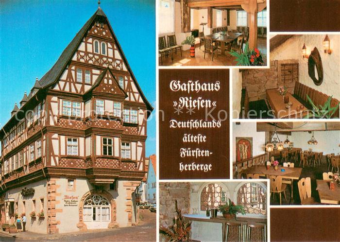 Miltenberg Main Gasthaus Riesen Gastraeume Bar