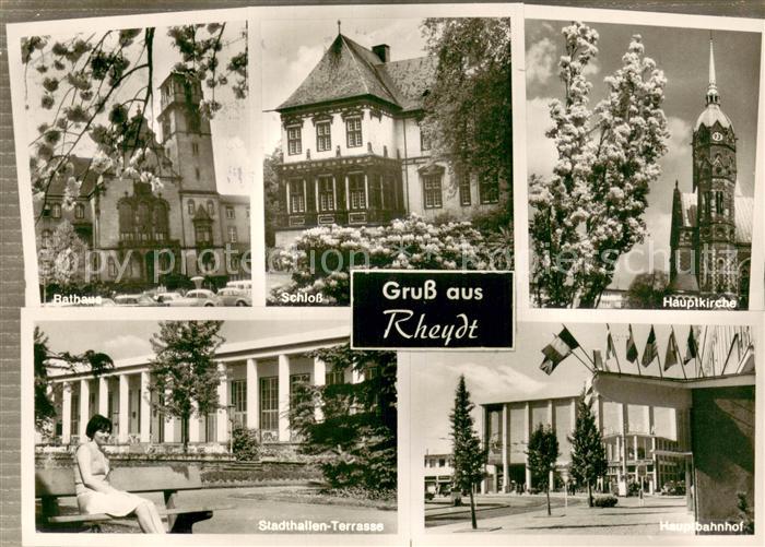 Rheydt Moenchengladbach Rathaus Schloss Hauptkirche Stadthallen Terrasse Hauptba
