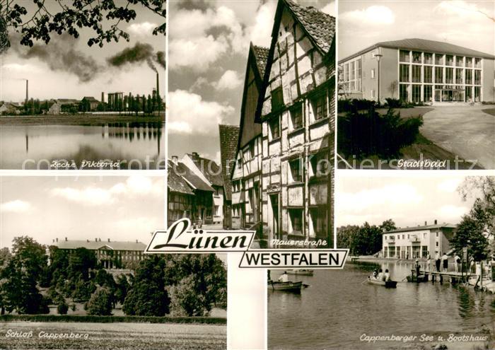 Luenen UNNA NRW Zeche Viktoria Mauerstrasse Stadtbad Schloss Cappenberg See und