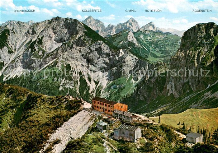 Pfronten Ostallgaeu Bayern Ostlerhuette am Breitenberggipfel Fliegeraufnahme