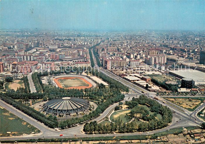 Torino Panorama Parco e campo Ruffini Palazzo dello Sport Fliegeraufnahme