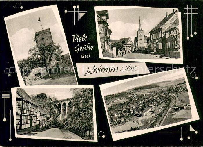 Kreiensen Fliegeraufnahme Fachwerkhaus Dorf-Gasse Turm