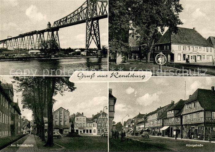 Rendsburg Schleswig-Holstein Schiffbrueckenplatz Koenigstrasse Schlossplatz Hoch