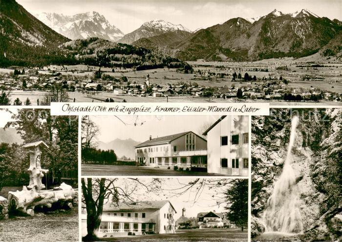 Ohlstadt Gesamtansicht m. Zugspitze Kramer Ettaler-Manndl Laber Kuranstalt d. LV