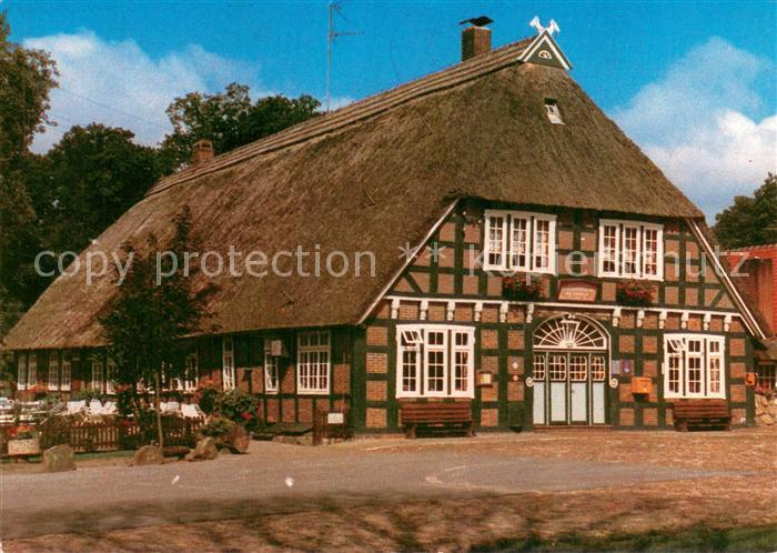 Moorbeck Hotel-Restaurant G. Stolle Reetdach-Haus Aussenansicht