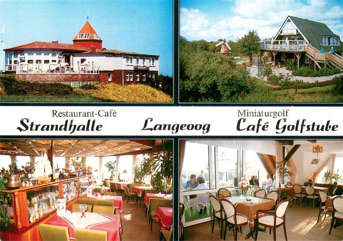 Langeoog Nordseebad Restaurant-Cafe Strandhalle m. Miniaturgolf Cafe- Golfstube