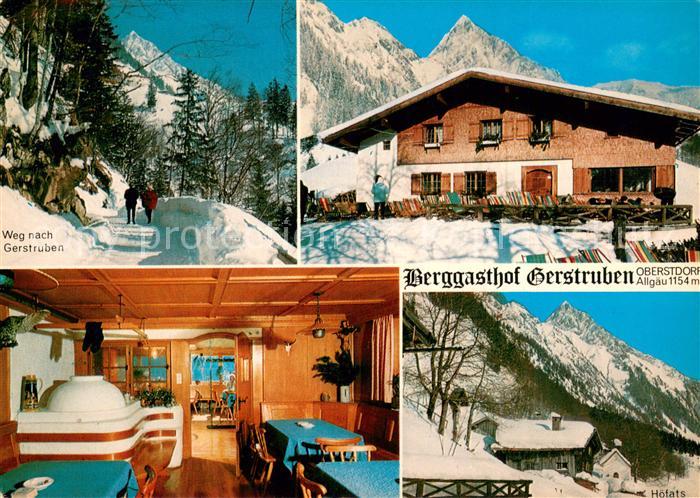 Oberstdorf Berggasthof Gerstruben Schnee-Weg Winter Hoefats