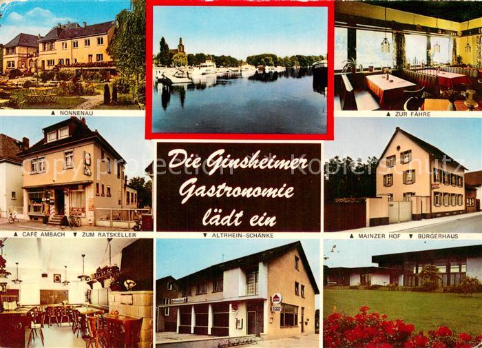 Ginsheim-Gustavsburg Gastronomie Mainzer-Hof Zur-Faehre Nonnenau Cafe-Ambach Alt