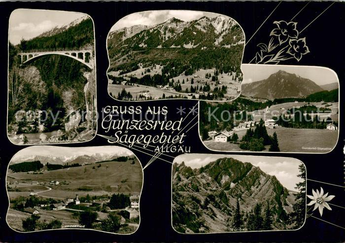 Gunzesried Fliegeraufnahme Aubachbruecke Stuiben Saegegebiet