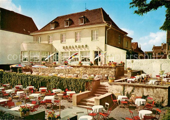 Rodenkirchen Koeln Hotel-Cafe-Rest. Der Kahlshof Aussenansicht m. Terrasse
