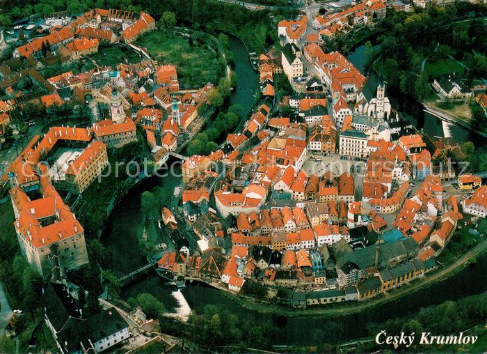 Cesky Krumlov Krumau Moldau CZ Fliegeraufnahme