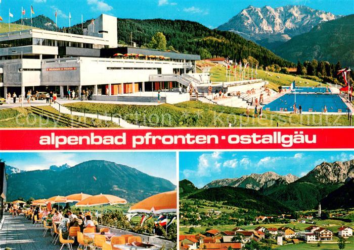 Pfronten Ostallgaeu Bayern Alpenbad Pfronten Schwimmbad Terrasse