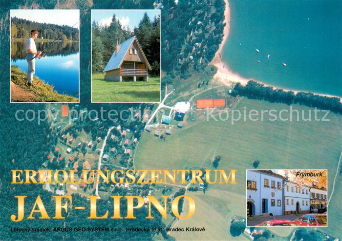 Lipno CZ Erholungszentrum JAF am Lipno Stausee Boehmerwald Luftbild