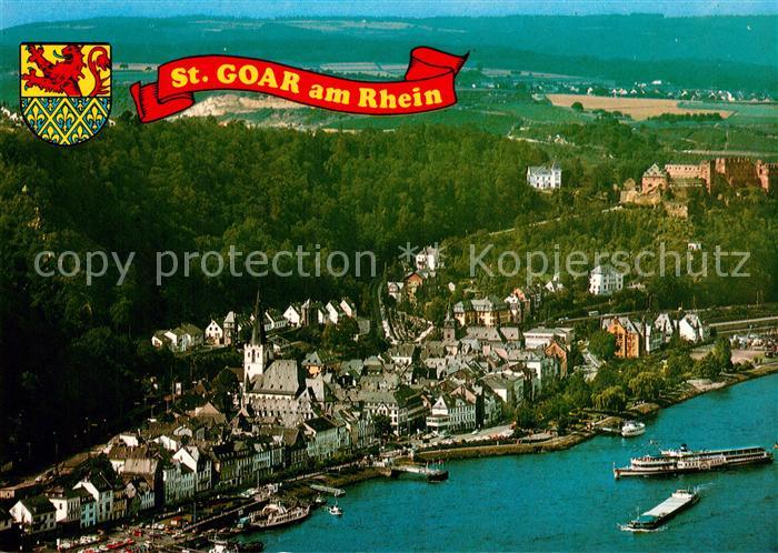 St Goar Stadtbild mit Feste Rheinfels